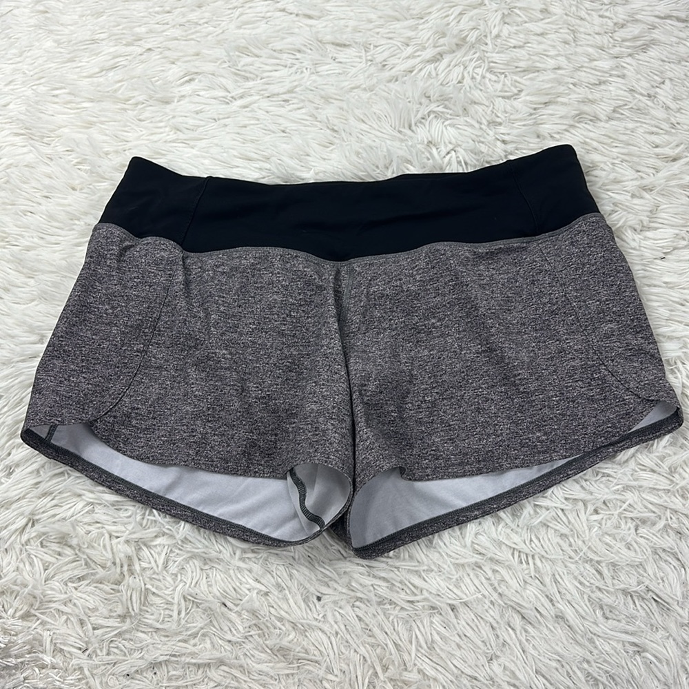 Lululemon Run Times Short II *4" Heather Lux Multi Black / Black